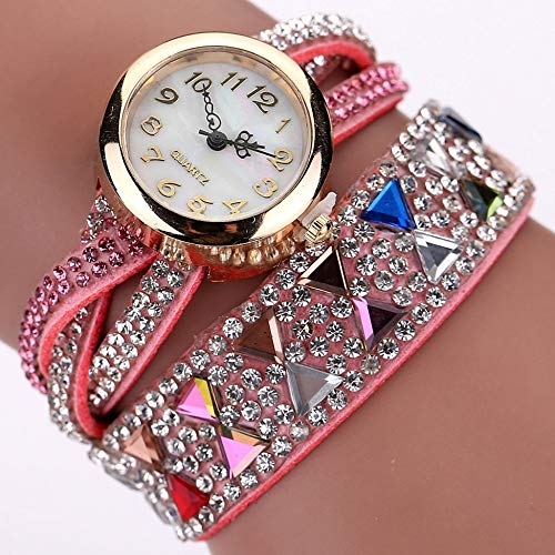 Preisvergleich Produktbild Gusaman XR1971 Hochwertige Luxus Design Damen Quarzuhr Farbe: Pink