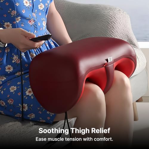 Image of pTron Revivo X1 Shiatsu Foot & Calf Massager with Heat, Relief for Tired Muscles & Plantar, Deep Tissue Massager, Improves Blood Circulation, Pain Relief (Maroon)