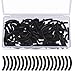 AirSMall 100 Pcs Caoutchouc Recourbe Cils Recharge Tapis Remplaces Pince Cils, Coussinets Rechange Caoutchouc avec Boîte de Rangement pour Outils Universel Maquillage Femme Silicone Noir