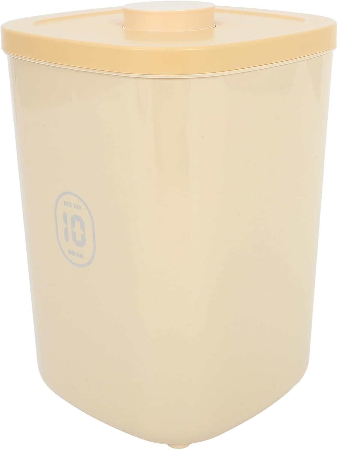 Large Airtight Vacuum-sealed Pet Food Storage Container, Yellow Sturdy Plastic Grain Bucket for Dog and Cat Food, Moisture-proof Large Capacity Bin for Home Use