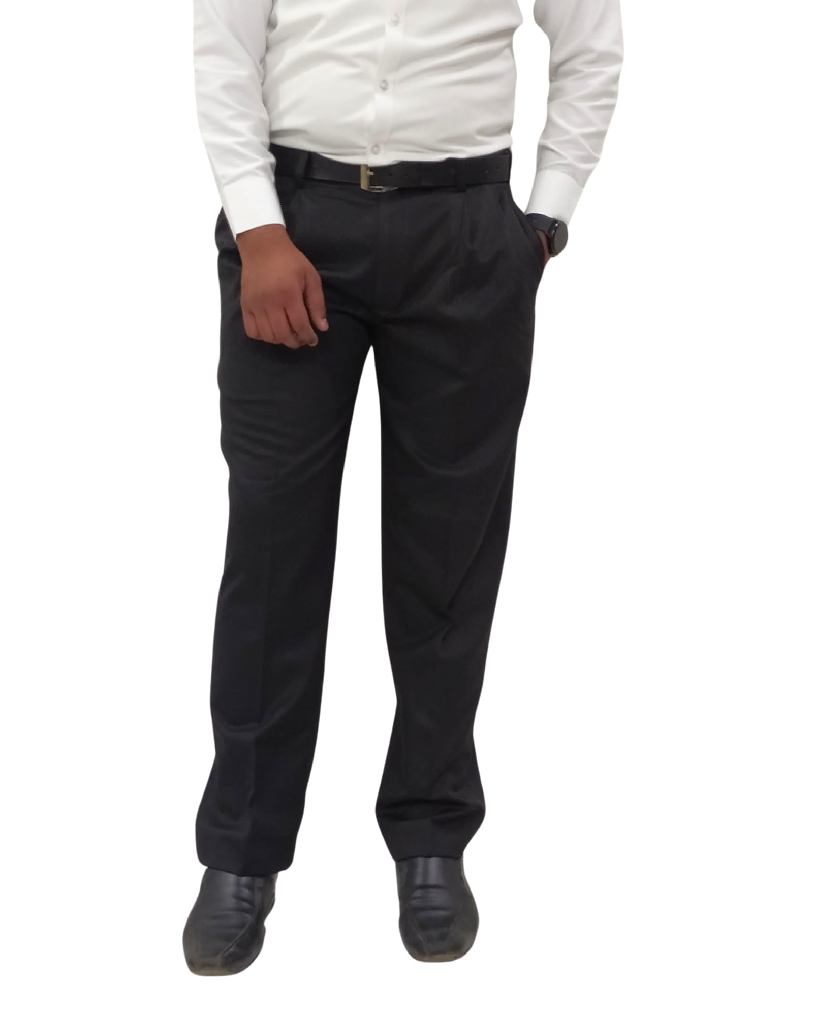 clavelite Formal Pleat Front Trouser for Men| Regular fit Gents Dual Pleat Polyester Pants for Office interviews Parties-picture-37