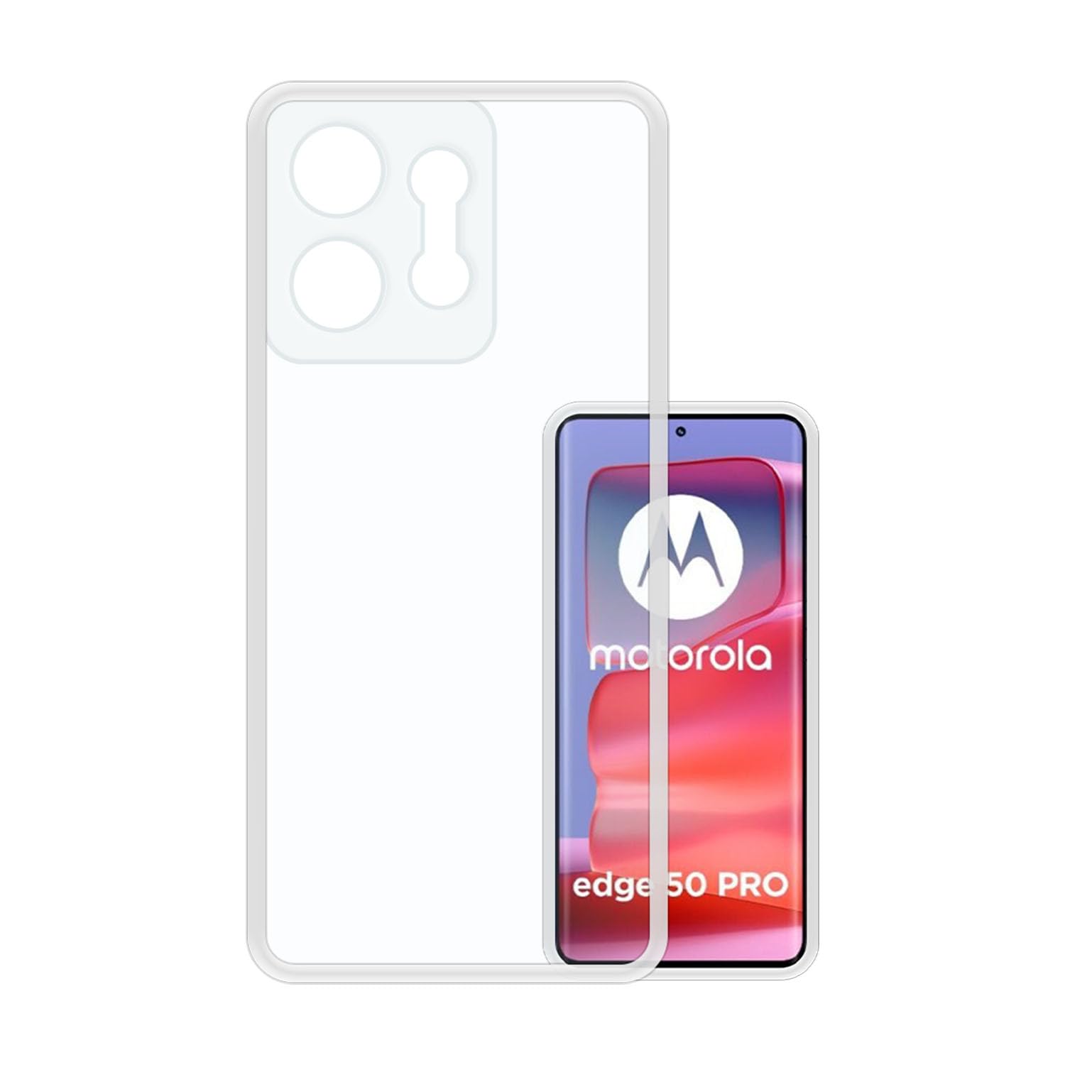 VIDO Transparent Back Case Cover for Motorola Moto Edge 50 Pro (Soft & Flexible & Camera Protection Back Case) (B0D143851F) Amazon Price History, Amazon Price Tracker