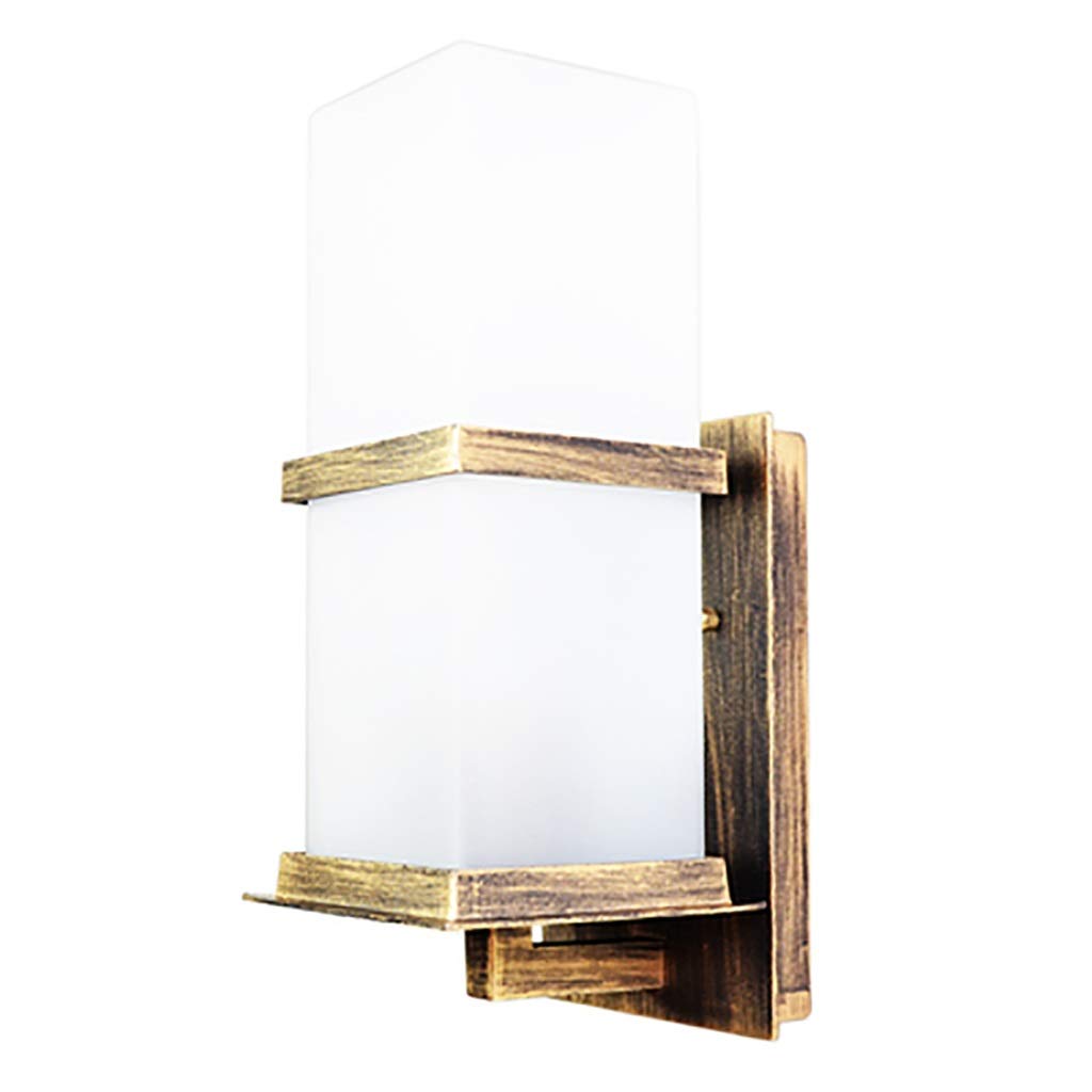 HynJGih Antique Aisle LED Outdoor Wall Lamp Waterproof Modern Outdoor Balcony Staircase Courtyard Wall Light(Gold,A(5W))