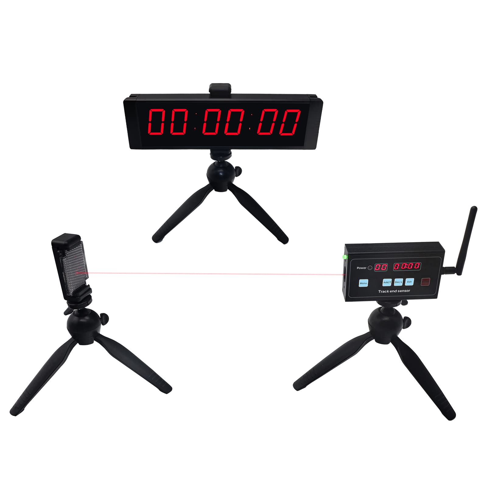Buy Battery Powered Wireless Laser Timer for Sprints, Track Laser Timer 40 Yard Dash, Stopwatch