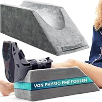 Beinkissen zum Hochlagern – Keilkissen 68x25x22 cm Memory-Schaum – Beinerhöhung nach OP für Fuß Knie Sprunggelenk – Tragegriff & Anti-Rutsch-Noppen – Venenkissen Sofa Bett – Bezug waschbar OEKO-TEX
