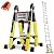 20FT Telescoping Ladder w. Stabilizer/Wheels/Cargo Hold,Adjustable Folding Extension Ladder A Frame 8+8 Foot Step Ladders for Home,Portable Aluminum Type 1A Ladder for Industrial,330lbs Capacity…