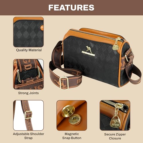 Image of Storite Women's Crossbody Sling Bag Travel Office One Side Shoulder Bag
