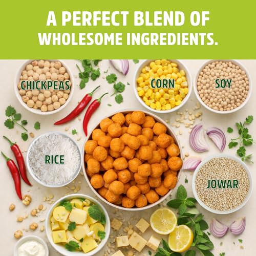 Image of Taali Jowar & Protein Puffs | 60 gm (Pack of 12) | Pudina Punch | Healthy Roasted Tasty Snacks, Ready to eat | 100% Veg., Gluten free products,No Cholesterol, No Trans-Fat