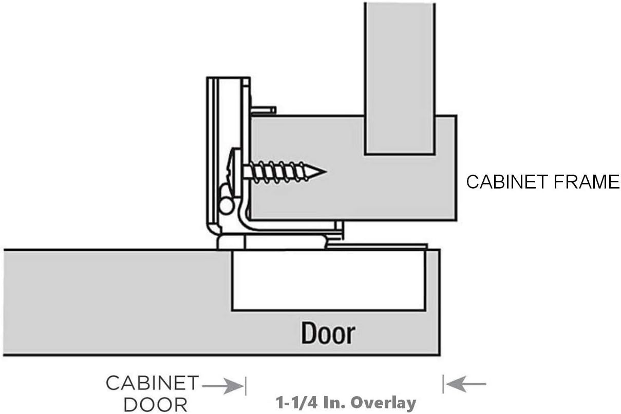 Kingsman (35 mm) 110-Degree Soft Close Face Frame Cabinet Hinge Value Pack (10, 1-1/4 in. Overlay)