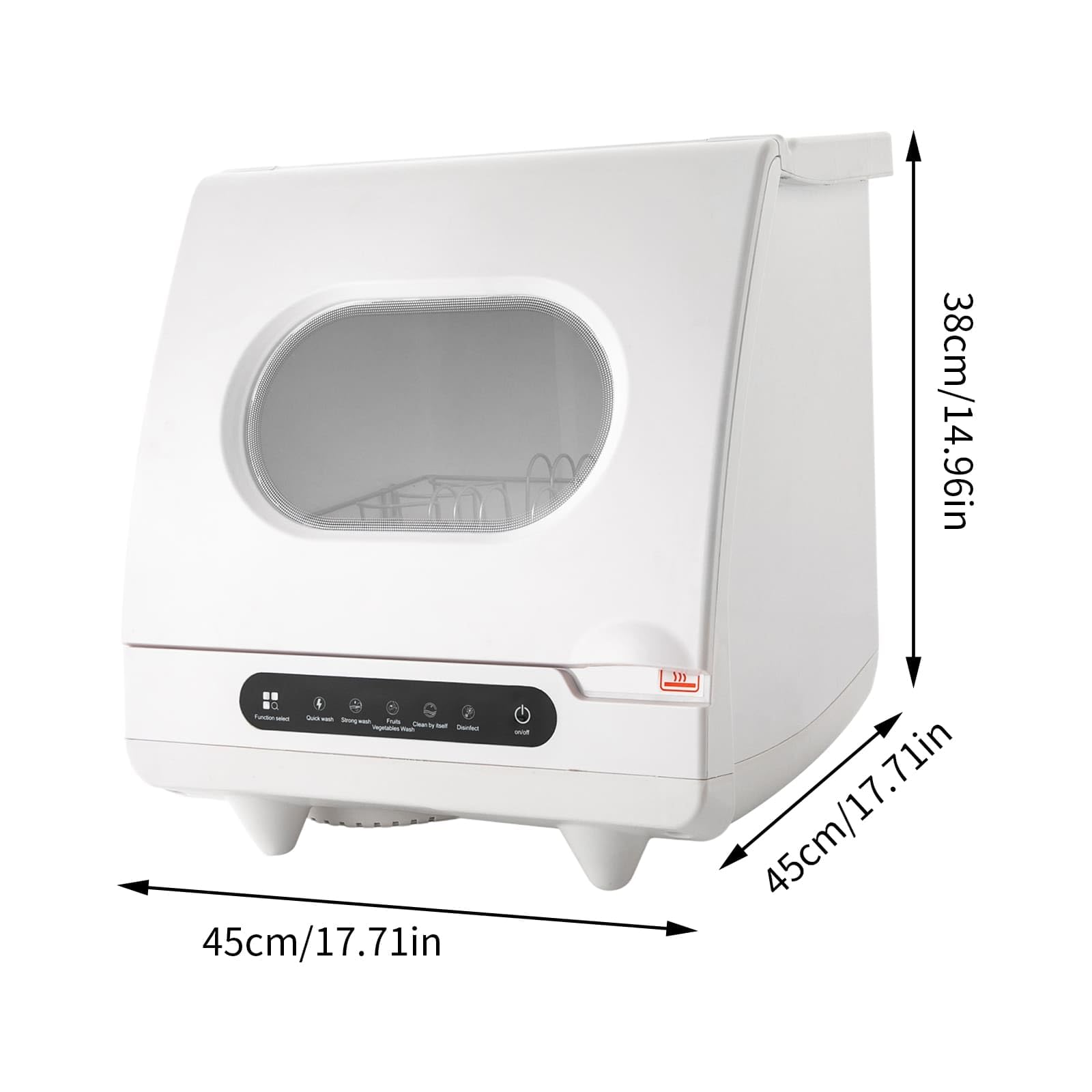 Mini Lave-vaisselle de Table XWJ-01, 5 Programmes, Nettoyage 360°