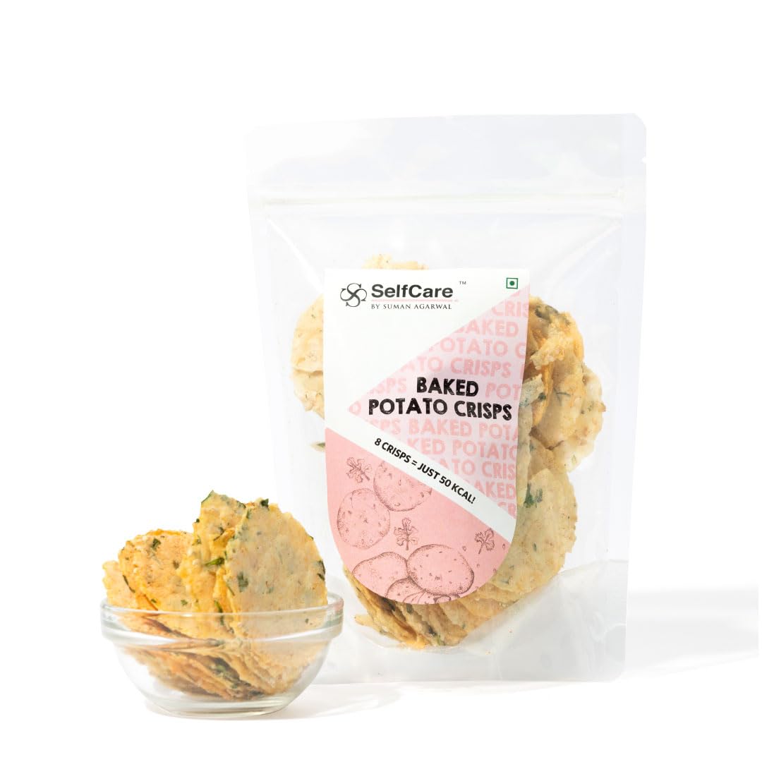 SelfCare By Suman Agarwal Baked Potato Crisps - Pack of 1 70g | Healthy - Baked - No Transfat - Gluten Free | Savoury - Snack - Namkeen | Spicy Crunchy & Chatpata - Tea time Snacking | Travel Friendly-picture-34