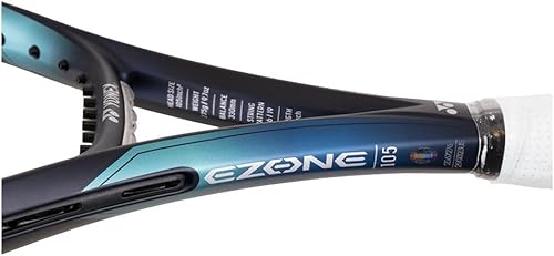 Miniatura 5 de Yonex EZONE 105 - Raqueta de tenis azul cielo (agarre de 4 38 pulgadas) encordada con PolyTour Spin 125 azul para un giro adicional y una sensación