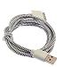 YOYOSTORE 2m Heavy Duty Braided Strong USB Data Charger Cable for Iphone 4 4s 3g 3gs