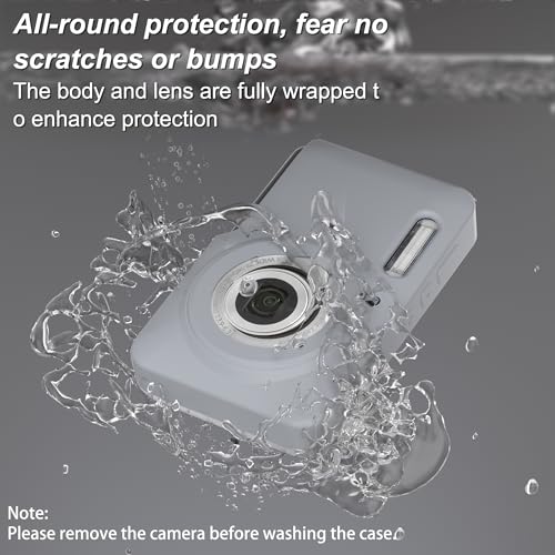 Funda de silicona para Kodak PIXPRO FZ55 con protector y correa miniatura 4