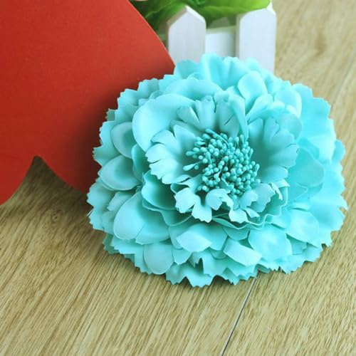 Image of Peony Fabric Flower Brooches Oversize Lapel Pins Extra Big Brooch Delicate Dancing Party Prom Wedding Charm Banquet Dress Suit Guest Corsage Accessories Gifts Dancer Large Hairpin Clip 110mm