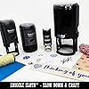 Running Icon Marathon Runner Self-Inking Rubber Stamp Ink Stamper for Stamping Crafting Planners - 3/4 Inch Small - Black Ink #3