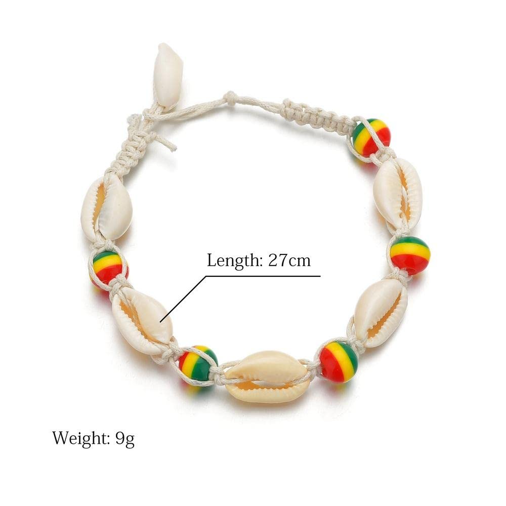 Perline di colore bohemien conchiglie cavigliera fatte a mano accessori per piedi cavigliera spiaggia mare donne cavigliera gioielli alla caviglia
