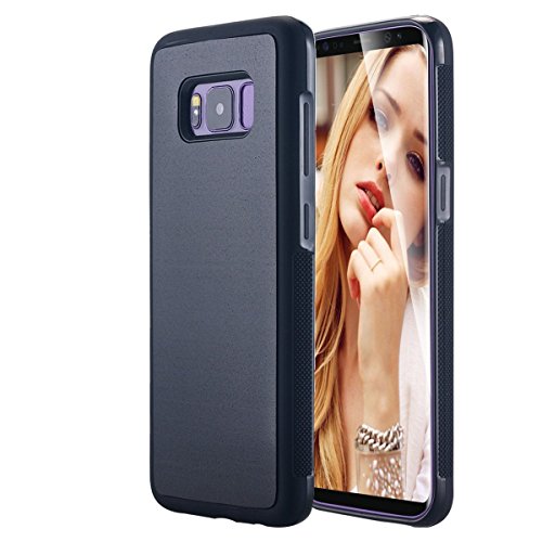 Samsung Galaxy S8 Plus GOAT Gravity Selfie Case with Hands Free Nano Suction for Glass, Tile, Car GPS, & Most Smooth Surfaces (Black S8+)