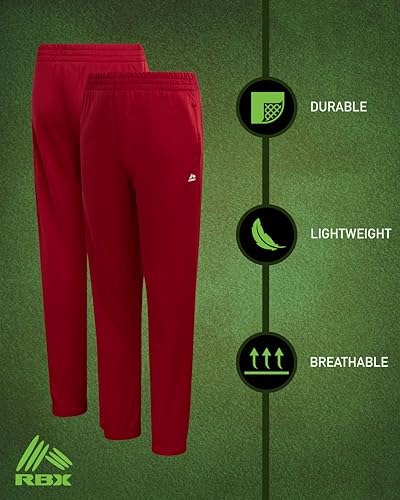 Image of RBX Boys' Sweatpants - Active Tricot Joggers Warm-Up Track Pants (2 Pack)