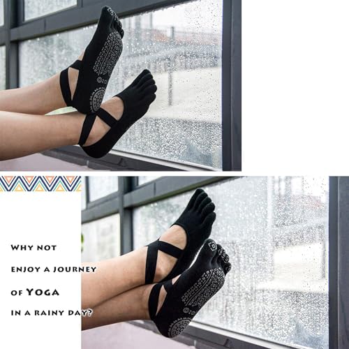 Image of Anti-Skid Socks With Grips Non Slip Socks Ideal For Pilates, Yoga Exercise