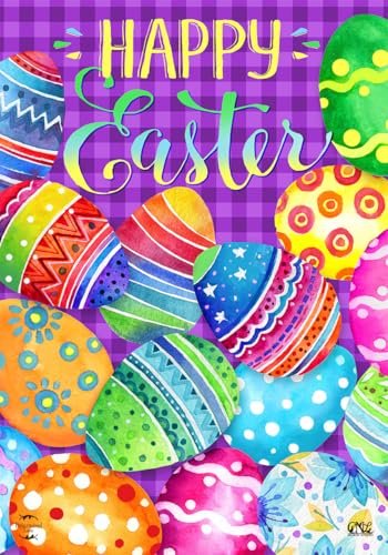 Painted Easter Eggs Holiday House Flag 28 x 40 Briarwood Lane