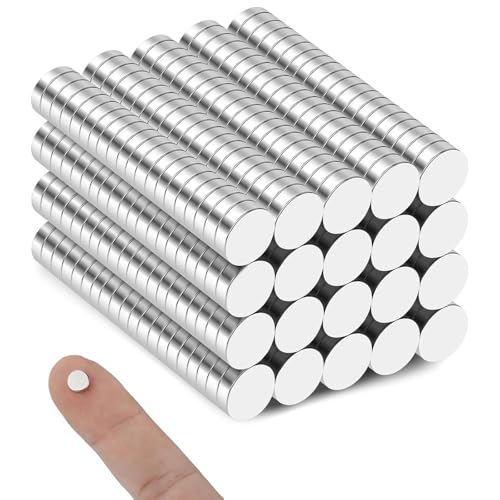 400 Stück Magnete Stark 6x2mm, Magnete Extra Stark Klein Magneten Kühlschrank Starke Magnet Rund Mini Magneten für Magnettafel, Whiteboard, Pinnwand, Büro