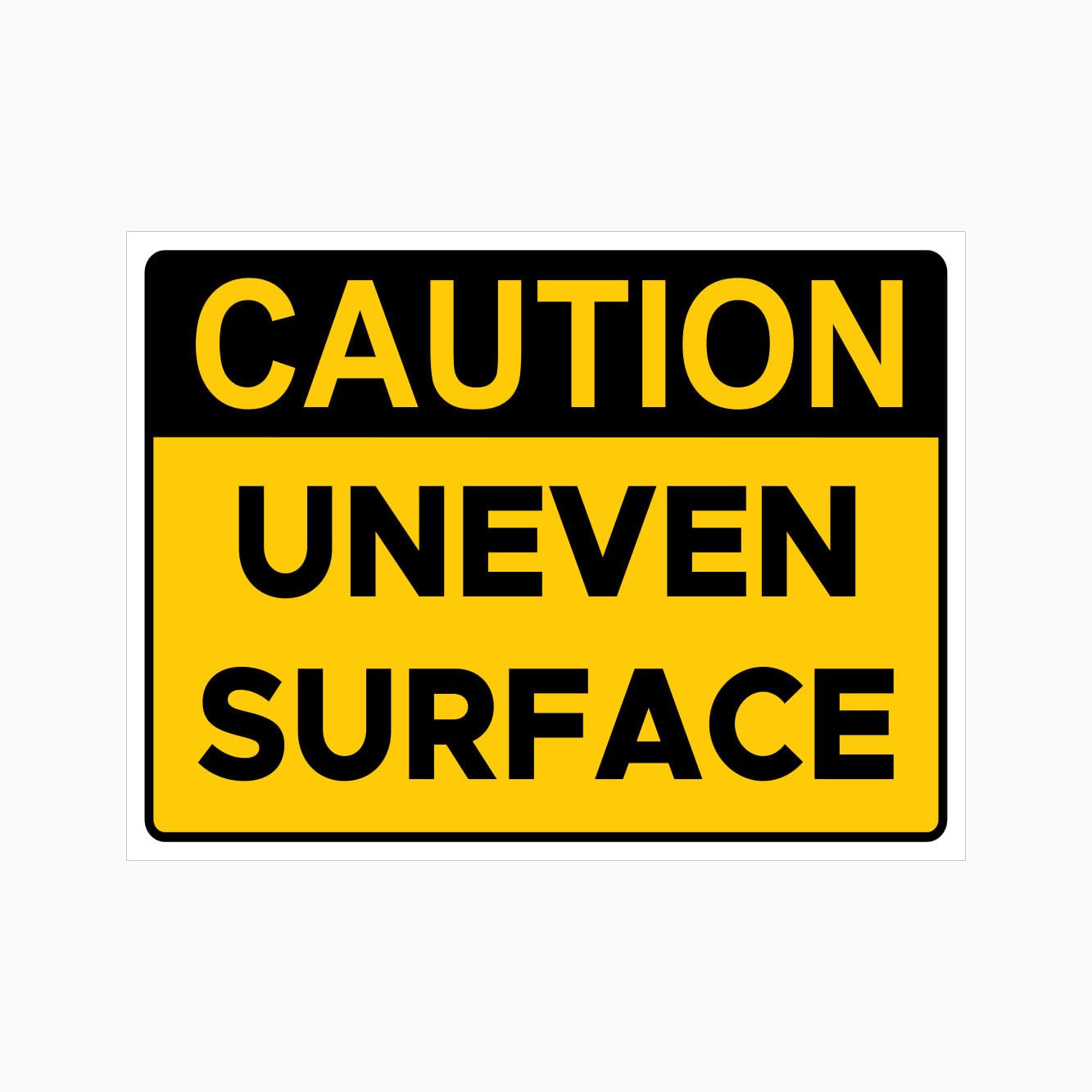 CAUTION UNEVEN SURFACE Sign Workplace Metal Tin Sign 12x8 inch for Industrial & Commercial Series