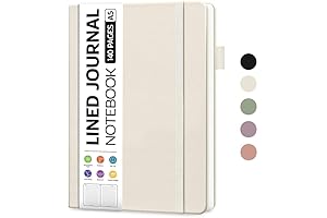 Lined Journal Notebook Hardcover: Durable A5 College Note Taking Journal
