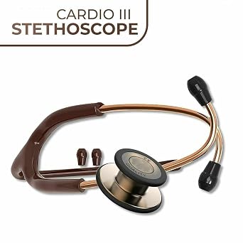 Cardio 3 Stethoscope with Copper-Finish Chest Piece, Chocolate Tube