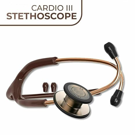 Cardio 3 Stethoscope with Copper-Finish Chest Piece, Chocolate Tube