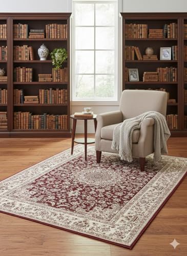 Tapis Salon - sans Poils Peluche - Antidérapant Dos à Picots (Dots) - Chambre, Salon, Salle à...