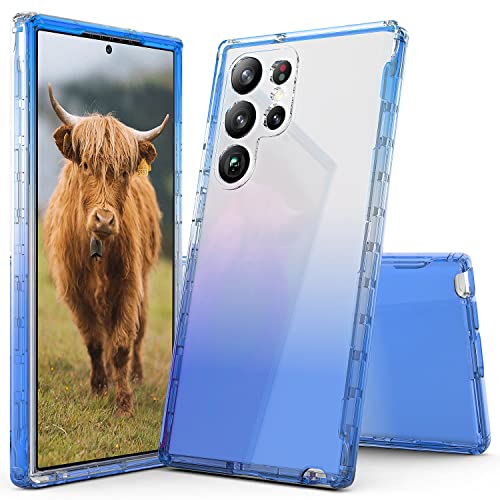 Coque Samsung S24 Ultra en TPU hybride transparent bleu antichoc