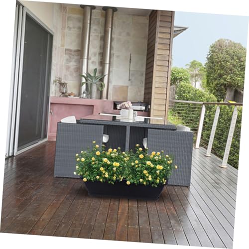 Jardinières rectangulaires plastique en ABS durable avec soucoupes intégrées - 6