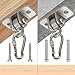Butizone Heavy Duty Swing Hangers 304 Stainless Steel for Wooden Sets, Swing Hooks Screws Bolts with Snap Hooks for Playground, Porch, Swing Seat, Indoor Outdoor, Set of 4
