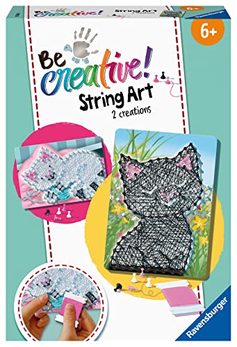 Ravensburger – Be Creative – String Art Midi – Cats – Chats – Tableau en Fil tendu – Création Objets – Loisir créatif – Activité détente et créative – Dès – 18246 4005556182466 Taille Unique