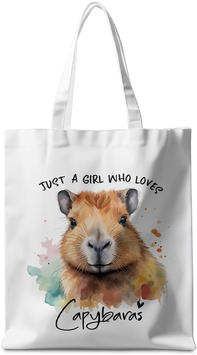 Dog Lovers Gifts Tote Bag, Capybara Frog Animal Cow Horse Raccoon Lovers Gifts for Women Reusable Grocery Bags
