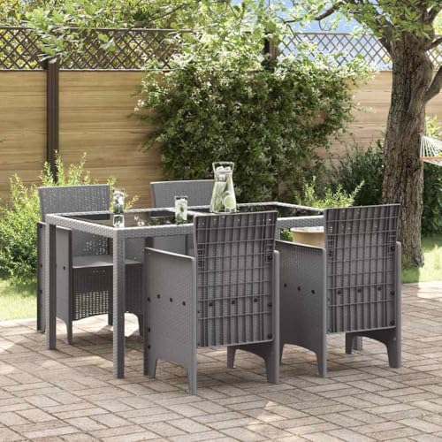 Genérico Silla de Jardín 4 pcs Gris Claro 53 x 49 x 85 cm Polipropileno,Mobiliario,Muebles de jardín,Asientos de Exterior,Sillas de jardín,847483