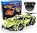 The perseids 453 Pezzi Modello di Telecomando Kit di Costruzione per Auto Sportive, Assemblaggio Fai-da-Te Auto Super Sportiva Senza Fili Modello da Corsa Giocattolo per Bambini (Verde)