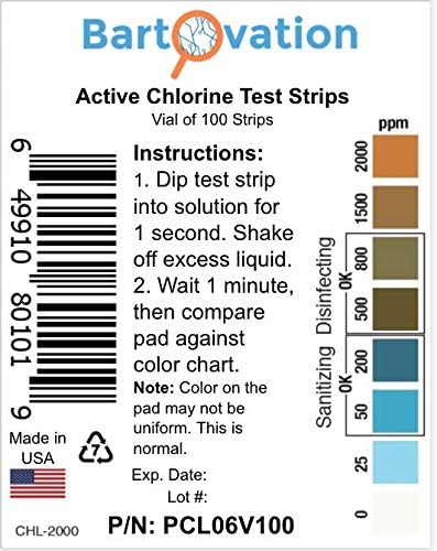 Active Chlorine Bleach Test Strips