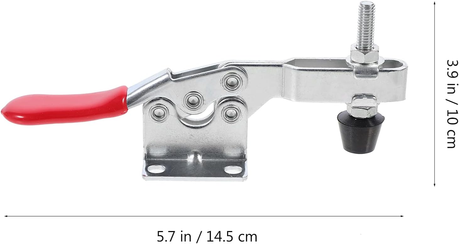 Gadpiparty 10pcs Quick Horizontal Vertical Toggle Clamps Zinc Plating for Woodworking Jigs and Fixtures Down Push DIY Clamps for Welding and Drill Press