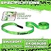 Recovery Tow Strap 2in X 20ft Heavy Duty 24,000 lbs Break Strength, Use for Emergency Towing Rope, Tree Saver, Winch Extension, Triple Reinforced Loops, Protective Sleeves,Car Accessories Green