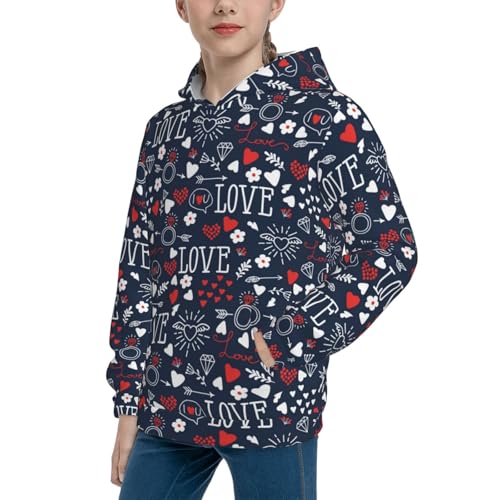 Hearts Arrows Kid Hoodies Boys Sweatshirts Girls Pullover with Pocket2