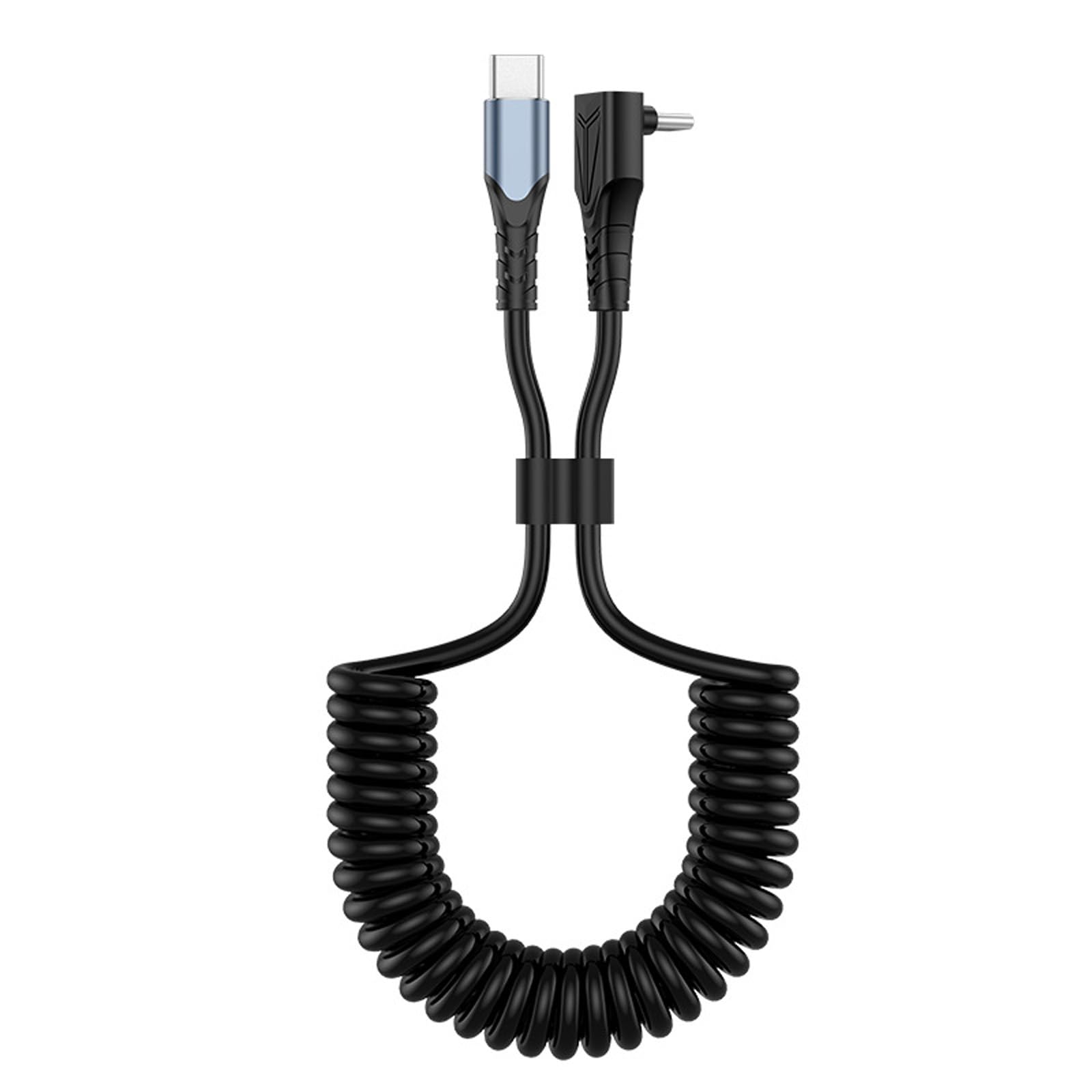 Tsophreniq Coiled USB C Cable Fast Data Transfer Stretchable Up to 150CM 60W Rapid Charging for Various Type C Devices Spring USB Cable