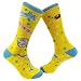 Vodka Made Me Do It Sock Funny Party Drinking Footwear (Yellow) - Womens (5-10)