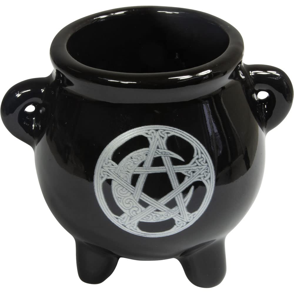 Ceramic Mini Cauldron - Celtic Moon