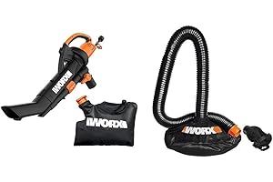 WG509 12 Amp 3-in-1 Electric Leaf Blower with All Metal Mulching System...