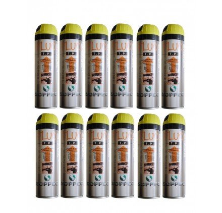 Soppec - Lote de 12 botes de maquinaria de 500 ml, color amarillo