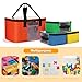Rexmica 4 Pack Toy Storage Bag for Magnetic Building Tiles, Multifunction Toy Storage Organizer Bag, Magnetic Blocks Tiles Travel Bag Case with Visible Top for Building Blocks, Board Game
