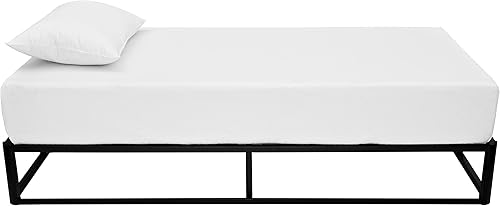 Miniatura 4 de V&LX Marco de cama de plataforma de metal de 6 pulgadas, no necesita somier, tamaño individual