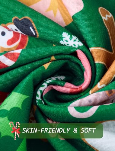 Image of RAISEVERN Couples Christmas Matching Pajamas 2 Piece Women Men Xmas Pjs Soft Pajama Set Long Sleeve Loungewear Warm Sleepwear